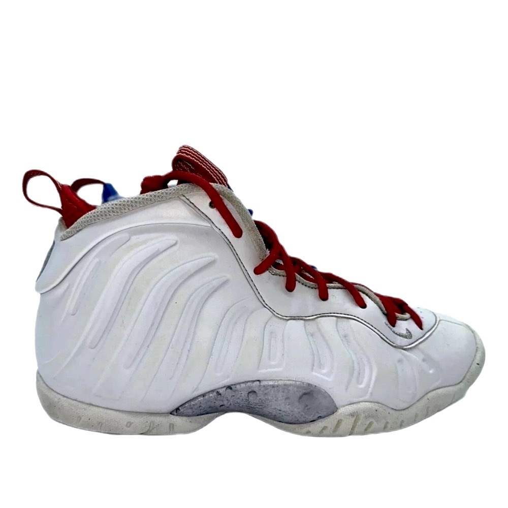 red white & blue Nike little posite 1 USA moon | 90s foamposite hoops | July 4th - Picture 5 of 10